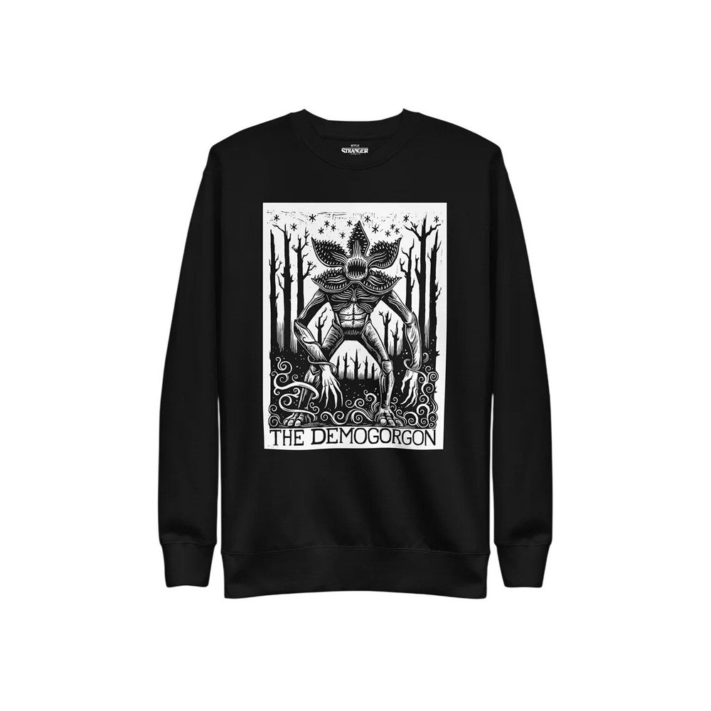 Netflix Stranger Things Demogorgon Graphic Sweatshirt Black Mens Medium Pullover